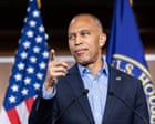Hakeem Jeffries vows ‘serious response’ after two House Democrats vote with Republicans – US politics live