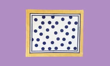 Dot Dot block print table mat