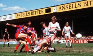 Gary O’Reilly scores Crystal Palace’s second goal.