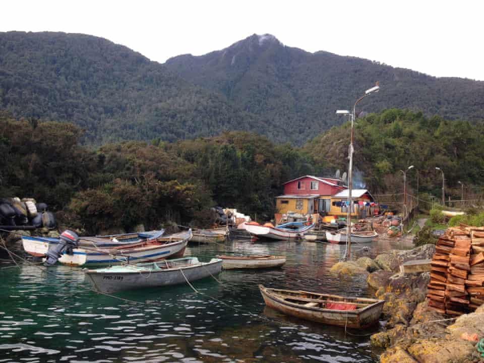 ‘Talk with us, not for us’: fishing communities accuse UN of ignoring their voices | Environment 2 Boats moored in small harbour. House at edge of water, steep wooded hills behind.