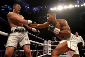 Joshua lands a right hand to the body.