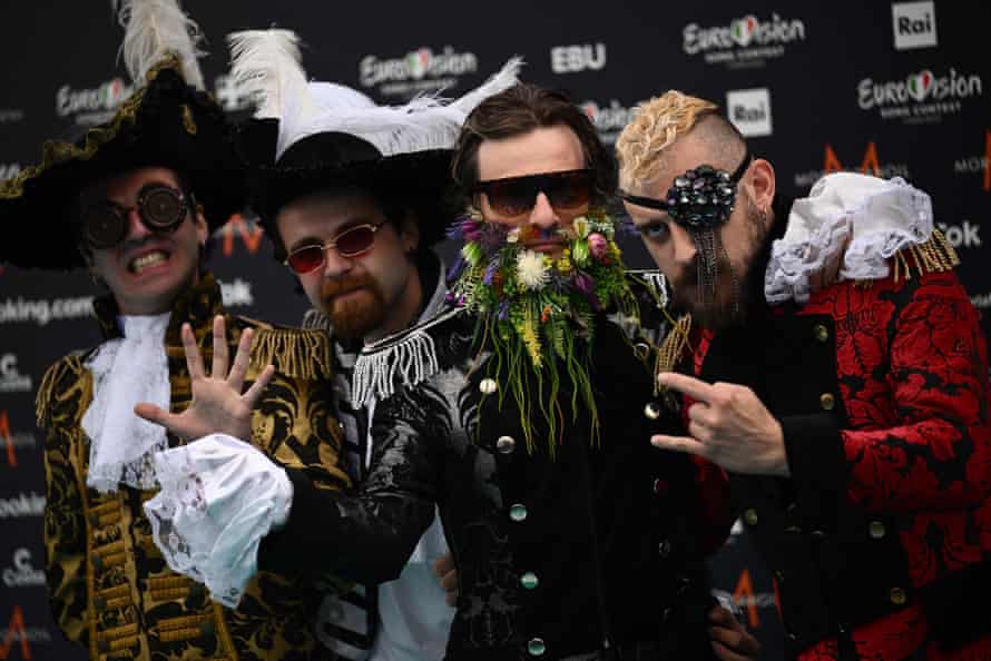 Members of the Georgia band Circus Miracles at the opening ceremony.