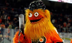 Gritty: âa nightmarish frat boy who communicates only in bro-friendly gesturesâ