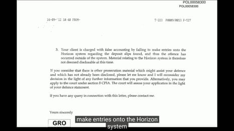 Lawyers’ letter regarding disclosure