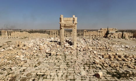 Barbaric onslaught … the destroyed Temple of Bel in Palmyra, Syria.