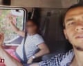Mohamed Lahouaiej-Bouhlel and an unidentified man in the truck used in the Nice attack.