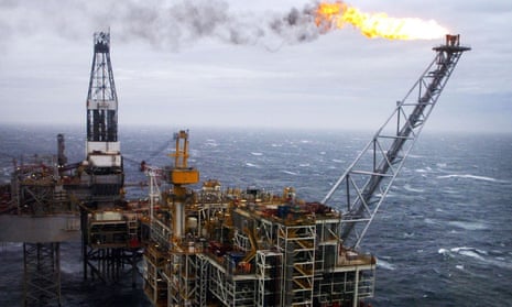 a north sea oil rig