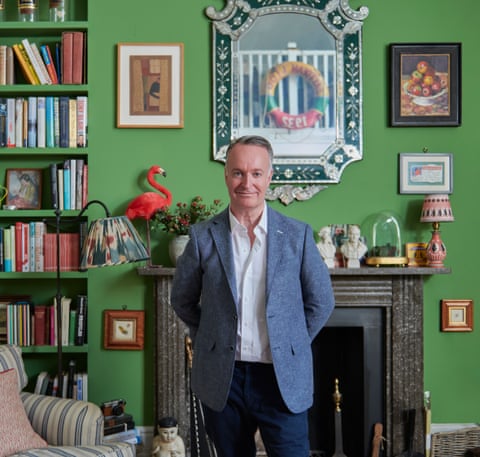 Andrew O’Hagan photographed at home in Primrose Hill, London.