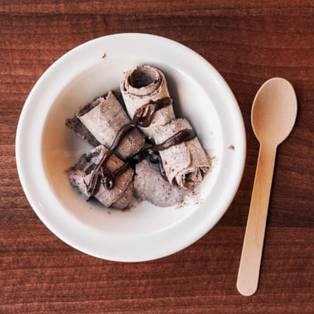 Something new … rolled ice-cream.