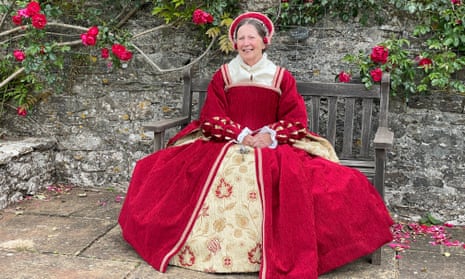 Griggs dressed as Lady Katherine Champernowne at Compton Castle in 2021.