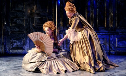 Rosamund Pike, left, and Judi Dench in the Donmar Warehouse production of Madam de Sade at Wyndham’s theatre, 2009. Stephanie Arditti was costume supervisor.