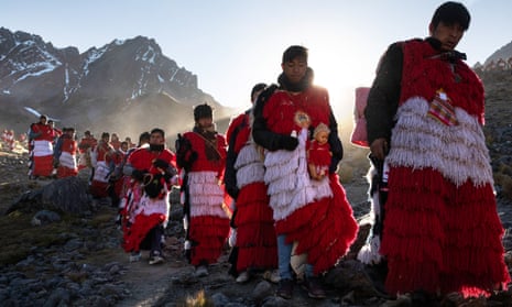 Celebrating the annual Qoyllur Rit’i festival in Ocongate, Peru. Pilgrims from across the Andes join in the mix of indigenous, pagan and Catholic worship.