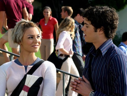 Seth Cohen and Samaire Armstrong in The OC.
