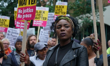 A protest over police violence against black communities. 