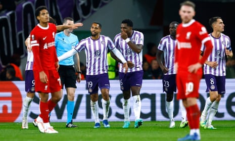 Toulouse hang on to shock Liverpool after last-gasp Quansah strike ruled  out | Europa League | The Guardian