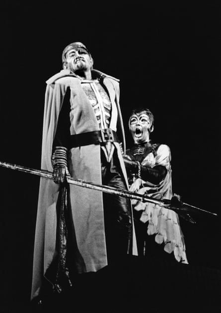 Donald McIntyre as Wotan and Gwyneth Jones as Brünnhilde in Wagner’s Die Walküre at Covent Garden, London, 1978.