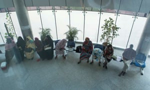Women wait to be seen at the KBCC.