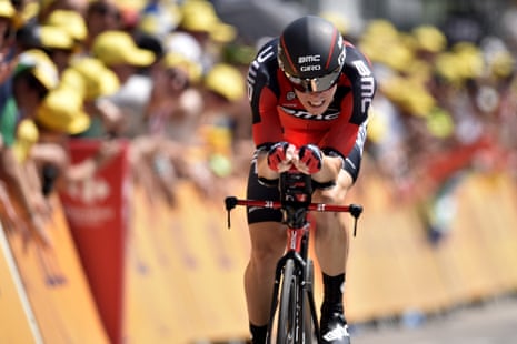 Australia’s Rohan Dennis sets the pace in the 13.8km individual time-trial.