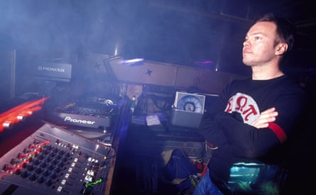 On the decks at World DJ Day, at Fabric, London, in 2002.