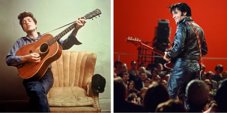 The joker and the king? … Bob Dylan and Elvis Presley.