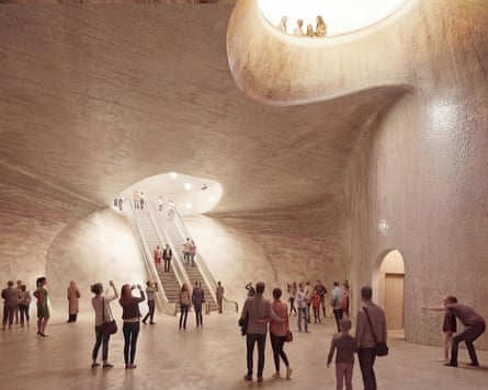 a rendering of the central hall of Rotterdam ROCKS!