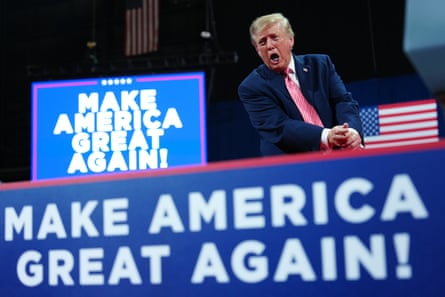 Trump dancing at the campaign rally