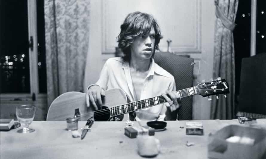 Mick Jagger at, Nellcôte, in Villefranche-sur-Mer in 1972.