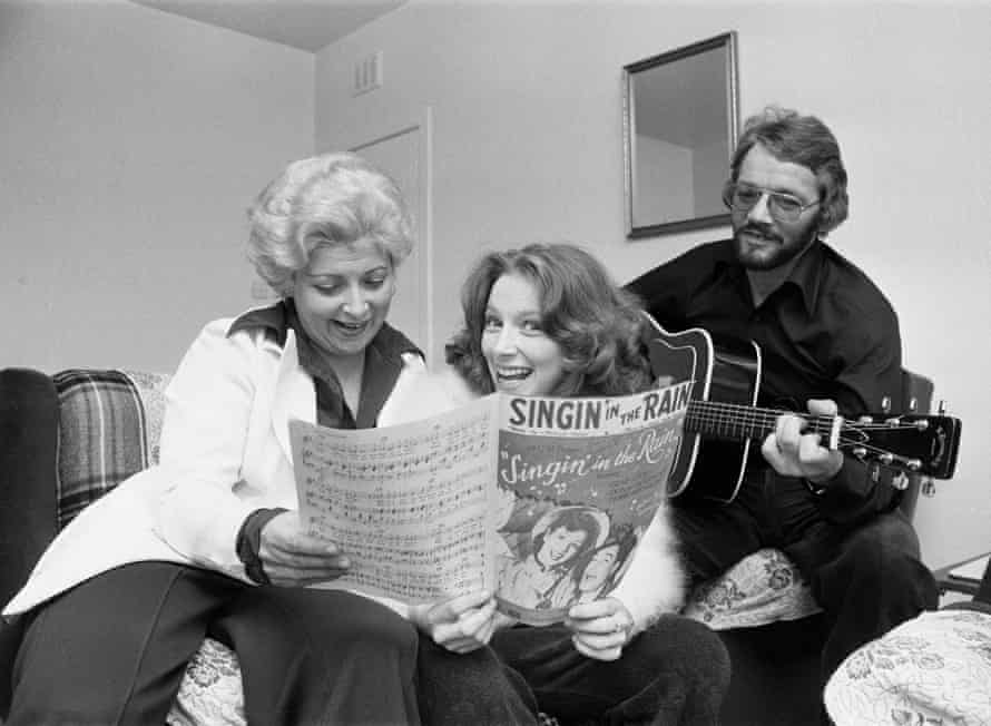 Lena Zavaroni, aged 14, with parents Hilda and Victor, at home in Rothesay, Isle of Bute, Scotland, September 1978.