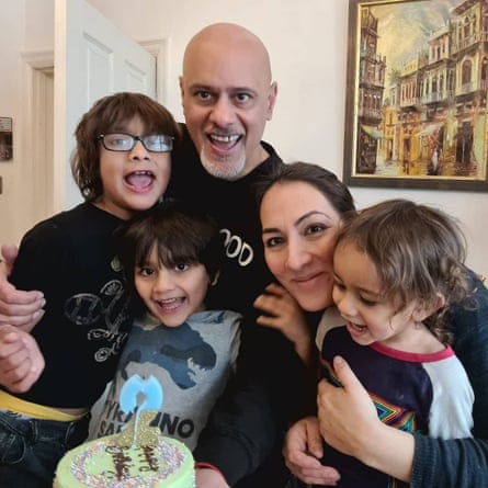 Saima Mir with her husband, Adnan, and their children.