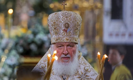 Patriarch Kirill of Moscow and All Russia conducts the Orthodox Christmas service at the Cathedral of Christ the Saviour in Moscow.
