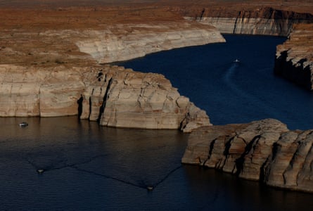 A rocky reservoir of water