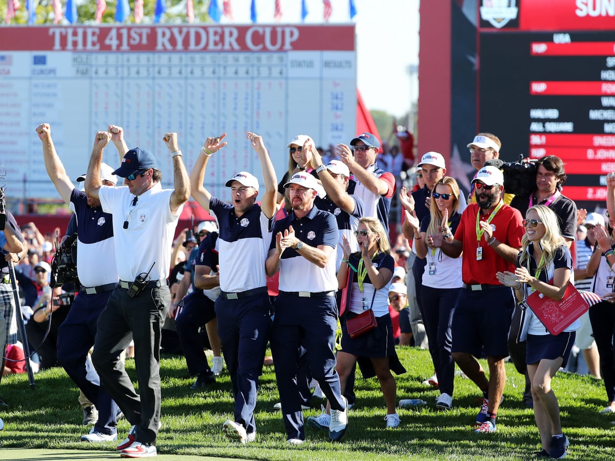 Ryder Cup 2016 Usa Sweep To Victory As Rory Mcilroy And Europe Taste Defeat Ryder Cup The Guardian Usa Ryder Cup Team 2022