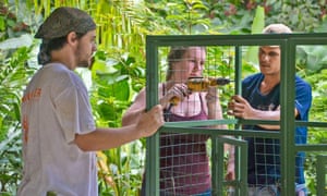 Helping repair a cage at Project Asis, Costa Rica