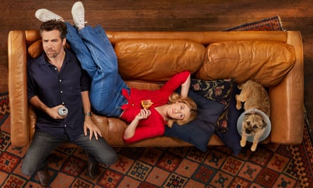 Patrick Brammall and Harriet Dyer in Colin From Accounts.