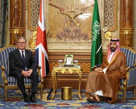 Keir Starmer and Mohammed bin Salman