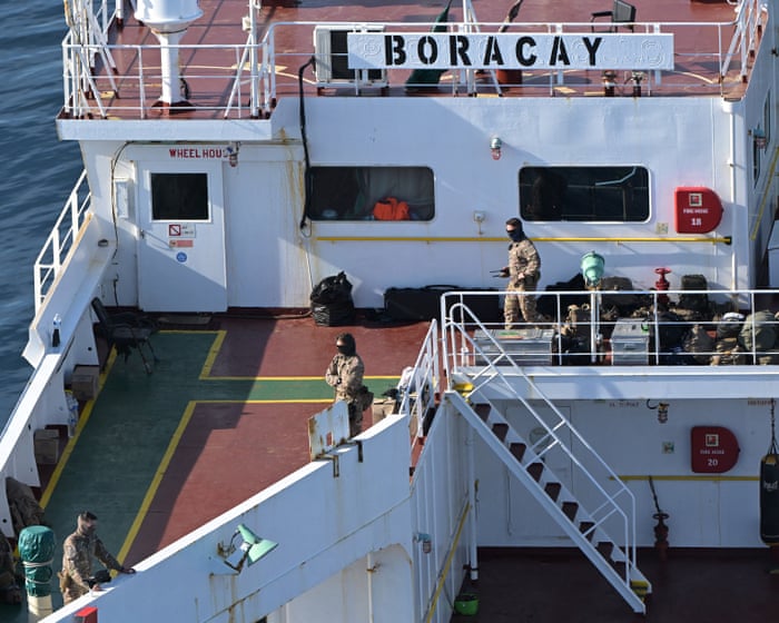 French military boards Russia-linked oil tanker suspected of launching drones