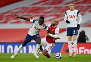 Arsenal v Tottenham: Premier League – live! | Football 1 Alexandre Lacazette is fouled by Davinson Sanchez.