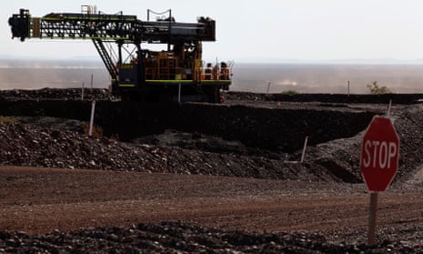 Mining equipment in the Pilbara region of Western Australia.