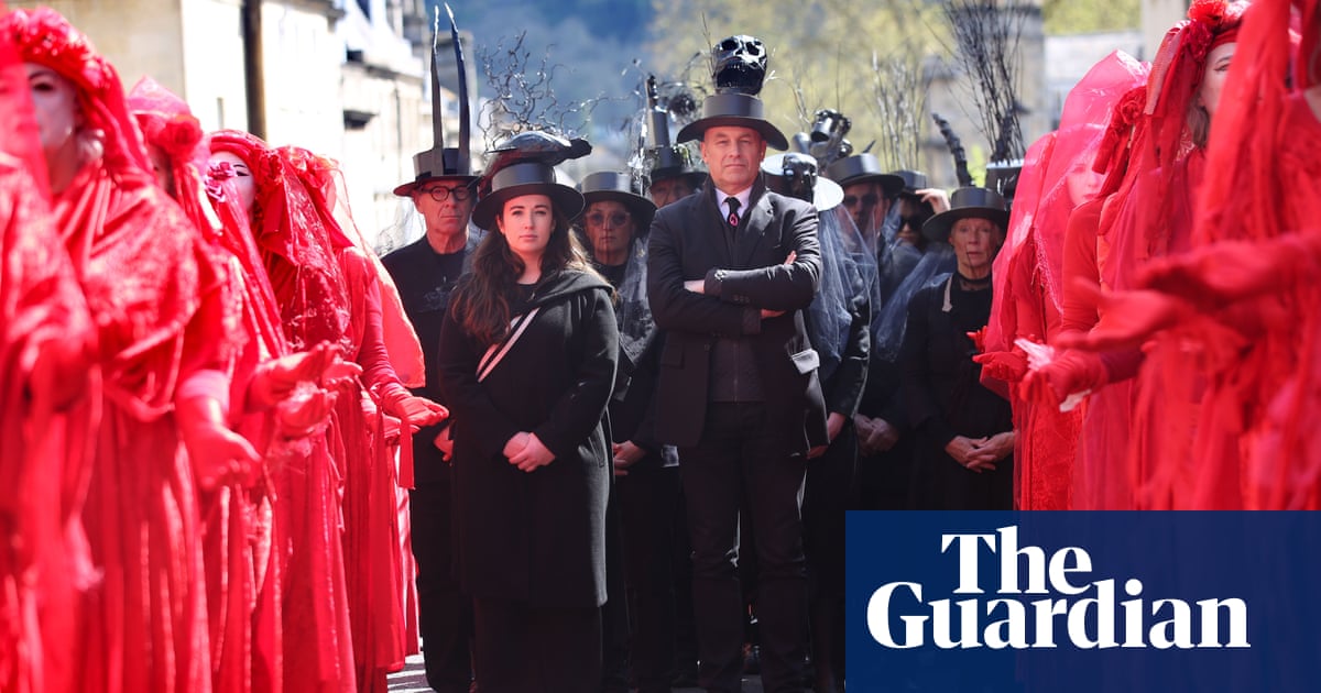 Chris Packham joins environmental activists in mock funeral procession | Wildlife