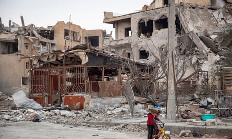 Saudi Arabia has pledged $100m intended to help revitalize communities like Raqqa, above.