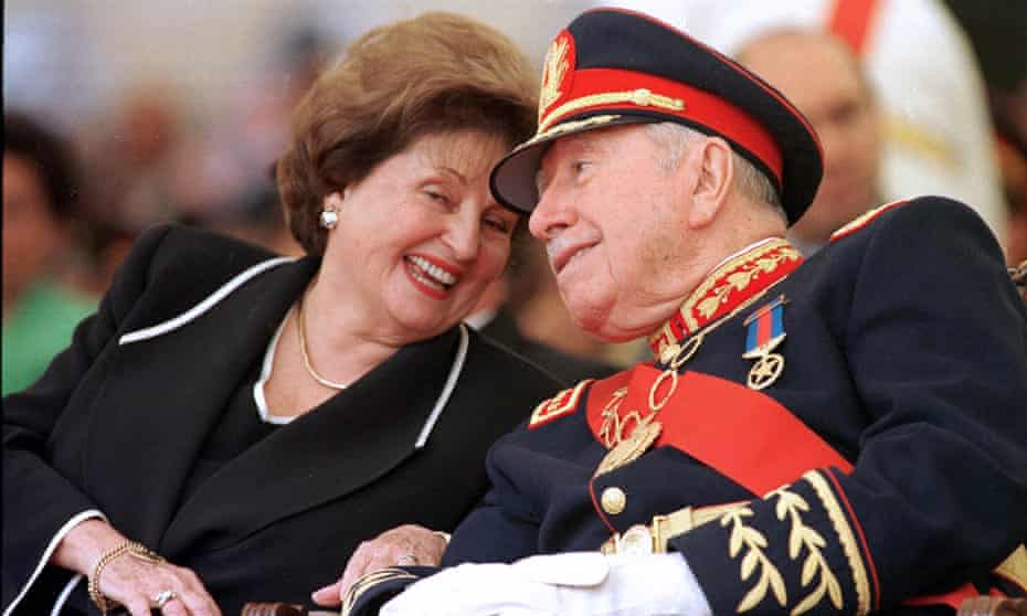 Lucia Hiriart and Augusto Pinochet