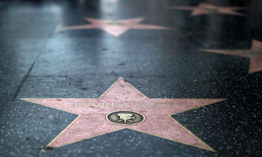 Catch a falling star: Kevin Spacey memorialized on the Hollywood Walk of Fame.