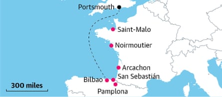 Travel map France / Spain