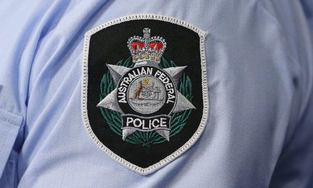 An Australian federal police badge