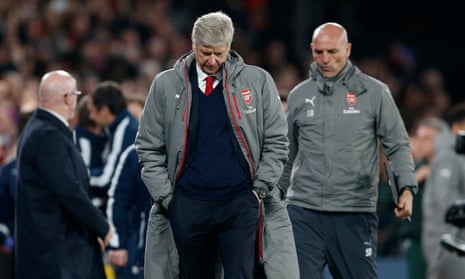 Arsenal manager Arsene Wenger looks dejected after the match<br>Britain Football Soccer - Crystal Palace v Arsenal - Premier League - Selhurst Park - 10/4/17 Arsenal manager Arsene Wenger looks dejected after the match  Action Images via Reuters / Matthew Childs Livepic EDITORIAL USE ONLY.