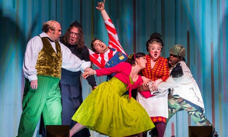 A cast capable of subtly heightened acting: (from left) Fabio Capitanucci, Bryn Terfel, Andrzej Filończyk, Aigul Akhmetshina, Ailish Tynan and Lawrence Brownlee in the Royal Opera House revival of The Barber of Seville.