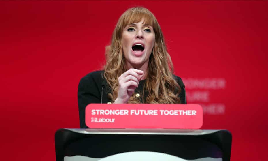 Angela Rayner speaking at the Labour conference last month