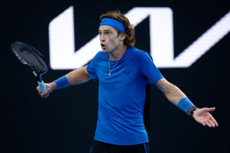 Andrey Rublev couldn't match Djokovic in the first set.