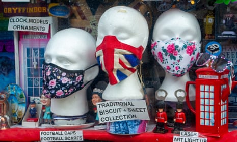 Face masks on sale in a shop in Windsor