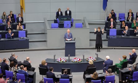 Charles addressing the Bundestag